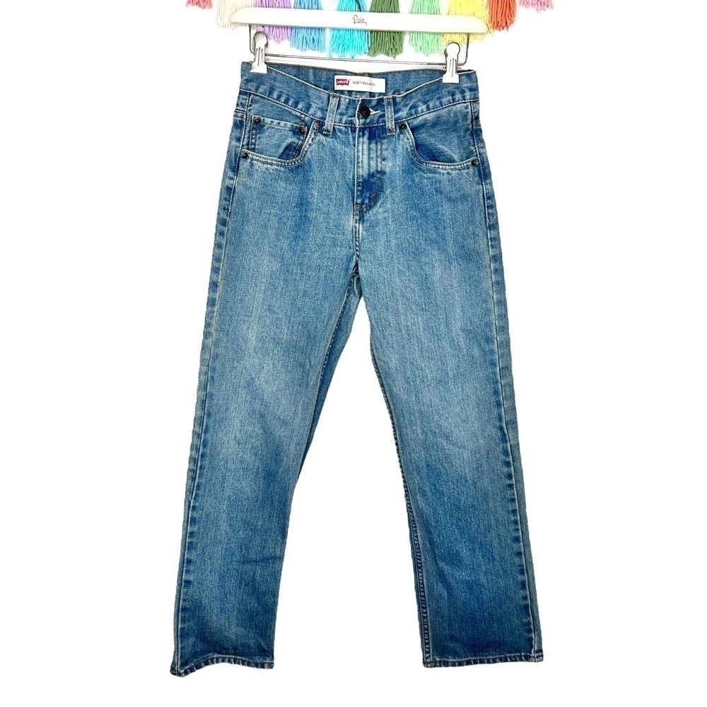 Vintage 90s Levi’s 550 Relaxed Denim Loose Fit Baggy Jeans Size 16 slim Kids